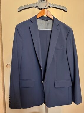Haggar Navy Two-Button Men's Suit